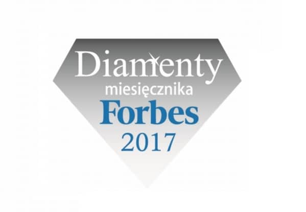 Zostaliśmy laureatem rankingu Diamenty Forbesa 2017 We have become a laureate of the Forbes Diamonds 2017 ranking